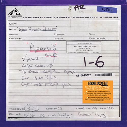 Alan Parsons Project - Pyramid - Work in Progress (RSD24)
