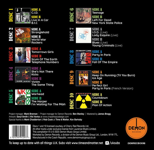 UK Subs - 1978-1981 Singles (10x7" Set)
